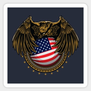 eagle flag America Sticker